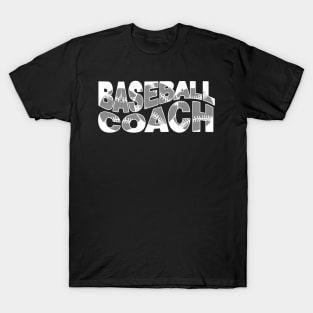 Wavy Baseball Coach White T-Shirt